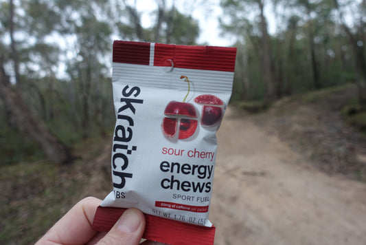 Skratch Energy Chew Sport Fuel – Sour Cherry | 50g (Caffeinated)